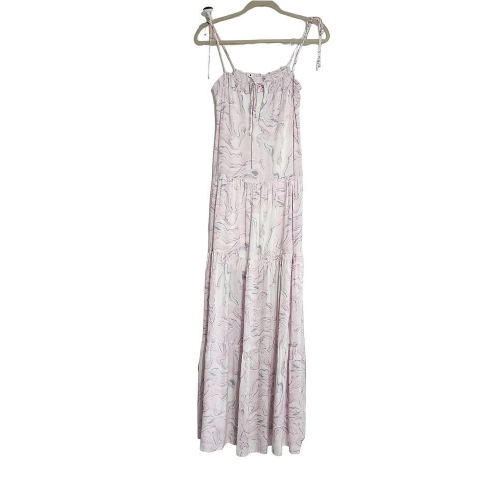 Buddy Love pink & purple water color swirl maxi